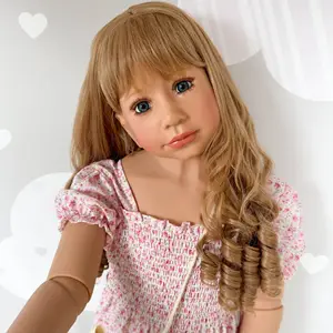 NPK 120cm Bola Articulada Modelo Boneca Cabelo Longo Princesa Menina Collectible Art Boneca Reborn Boneca Grande