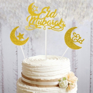<span class=keywords><strong>Eid</strong></span> <span class=keywords><strong>Mubarak</strong></span> et Ramadan Kareem Cupcake Toppers Glitter Star and Moon Pick Islamic Muslim Party Cake Decoration Gift Idea - Product Image 6