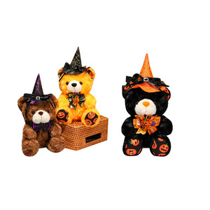 Halloween Witch Hat <strong>Teddy</strong> Bear Plush Toy <strong>Pumpkin</strong> Festival Decor Gift Halloween Bow Tie Stuffed Animal Cute Bear Plush Doll - Product Image 5