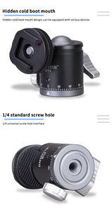 Mini 1/4 Screw Rotatable Ball Joint Holder Hot Shoe Adapter for Cameras Camcorders for B19RS Monopods and Tripod Head Included - Product Image 2