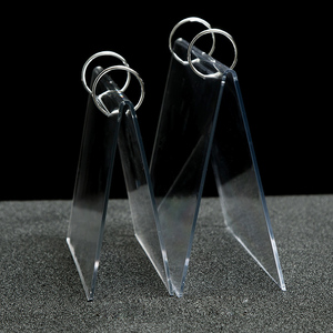 Giá rẻ 5x7 inch V hình rõ ràng <span class=keywords><strong>Acrylic</strong></span> hiện đại hai mặt làm bằng tay thân thiện với môi lịch chủ Máy tính để bàn đứng - Product Image 3