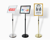 Support de menu de A3-A4 réglable support de signe d'affichage d'affiche en métal support de signe de plancher amovible avec le support de papier