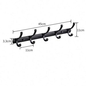 WEKIS Crochet mural en métal de style nordique pour l'organisation de la maison, pour vêtements, cuisine, clés, sacs à main et manteaux - Product Image 2