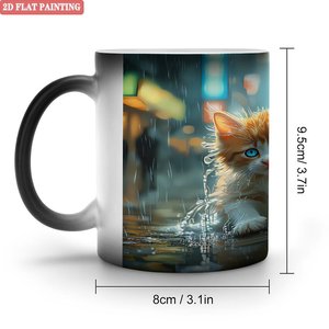Quick Color Shift Heat <b>Mug</b> 11oz Frosted Black Ceramic Heat Sensitive Custom Print Cup - Product Image 1