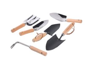 Outils de jardinage OEM à manche en bois Kit de jardinage en acier inoxydable robuste Kit de plantation à main intérieur et extérieur - Product Image 2