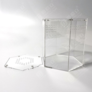 Jumping Spider Enclosure Box Spider Habitat Box <strong>Acrylic</strong> Insects Feeding <strong>Case</strong> - Product Image 4