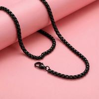 Collier ras du cou en acier inoxydable, chaîne à rouleaux, perle carrée, collier de portefeuille, accessoires de bijoux pour femmes et hommes