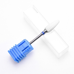 Fraise conique en céramique pour ongles, forme balle, pour nettoyage des cuticules, élimination de la poudre acrylique, outil rotatif de manucure - Product Image 4