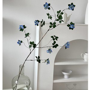 Fleur artificielle en soie bleue Guanyin simulée, plante décorative, ornement de grande taille, style simple et tendance - Product Image 2