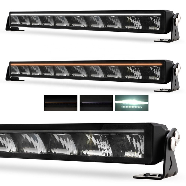 22/32/42 Inch LED Light Bar Dual Color Amber DRL Emark IP68 12V 24V LED Driving Light Bar for 4x4 Offroad Truck SUV ATV Pickup