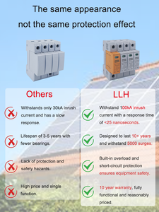 Protector Contra Sobretensiones de CA Tipo T2 de 4P 220V 275V 320V 385V 440V 10KA 20KA 40KA, Dispositivo de Protección Contra Sobretensiones Trifásico - Product Image 4