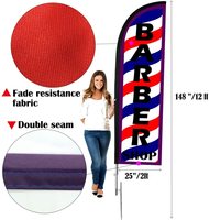 Drapeau en forme de goutte d'eau pour salon de coiffure, conception personnalisée, publicité, échantillon gratuit, boutique de barbier, larme de bienvenue, livraison gratuite