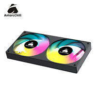 Ventilador de Refrigeración AntarcChill de 240 mm con Alto Flujo de Aire, Doble Ventilador PWM de 120 mm, Alto RPM y Bajo Ruido para Radiador de PC, Personalizable OEM