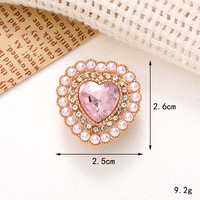 Breloques de chaussures en alliage DIY en forme de cœur et de nœud avec pierres, boucles détachables pour sabots, accessoires pour femmes compatibles avec les sabots