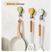 Support mural à ventouse robuste sans perçage pour serviettes, idéal pour cuisine, salle de bain et toilettes, sans trace et amovible
