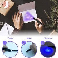 Stylo à LED magique lumineux multifonctionnel promotionnel lumière UV encre invisible stylo secret avec logo personnalisé Message marqueur stylo