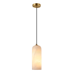 Simple All Copper <b>Light</b> Luxury New Chinese Style High End Hotel Bedroom <b>Bedside</b> Bar Counter Spanish Imported Marble Single Head - Product Image 5