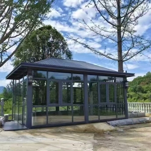 <span class=keywords><strong>Pergola</strong></span> motorisée en aluminium, écologique, imperméable, pour l'extérieur, avec verre <span class=keywords><strong>coulissant</strong></span> et <span class=keywords><strong>rideau</strong></span> rétractable - Product Image 3