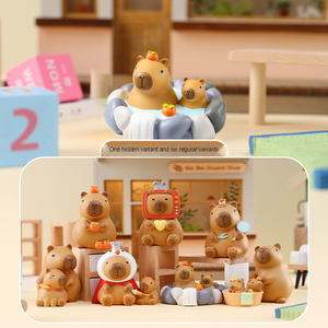 Serie Capybara Caja ciega original Figuras coleccionables adorables Diseños únicos Elementos sorpresa Hobby favorito de los entusiastas - Product Image 5