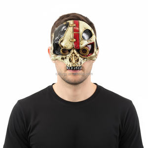 หน้ากากกะโหลกสไตล์สตีมพังก์กอธิคสำหรับงานเต้นรำสวมหน้ากาก งานปาร์ตี้ หน้ากากพลาสติกสำหรับฮาโลวีน หน้ากากธีมนักบินอวกาศสุดหลอน - Product Image 2
