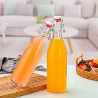 Bouteille en verre pour bière, bouteille de boisson en verre, bouteille à bouchon basculant, étanche, réutilisable, contenant pour boissons, 250 ml, 500 ml