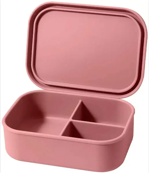 Malaysia Philippines Giao hàng nhanh đồ nhà bếp đồ ăn nhiều màu sắc có sẵn Silicone Trưa Bento Box cho trẻ em