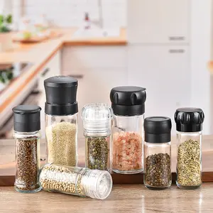 Salt And Pepper Mini Seed Grinder Set Plastic Molinillos Especias / Plastic Himalayan Salt Grinder