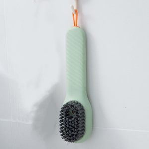 Plastic <b>Scrub</b> <b>Brush</b> with Soap Dispenser Nylon Bristles Handheld for Laundry & Shoe Cleaning - Product Image 4