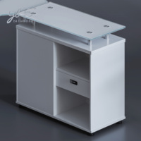 Bureau d'ordinateur en verre mobilier d'intérieur ensemble complet table de bureau design mobilier de bureau design moderne table de bureau en verre