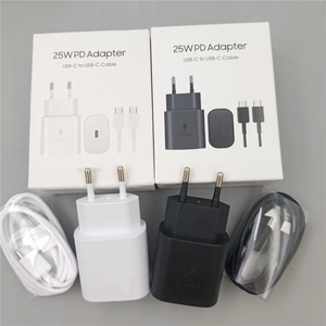 Venta al por mayor <span class=keywords><strong>Original</strong></span> <span class=keywords><strong>25W</strong></span> PD <span class=keywords><strong>Cargador</strong></span> Adaptador de Corriente para <span class=keywords><strong>Samsung</strong></span> <span class=keywords><strong>Cargador</strong></span> de Carga Rápida <span class=keywords><strong>con</strong></span> <span class=keywords><strong>Cable</strong></span> Tipo C - Product Image 1