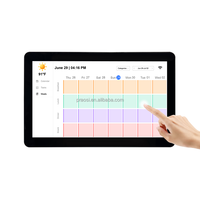 Pros 10 15.6 22 pouces blanc calendrier numérique affichage écran tactile capacitif Android Google montage mural calendrier intelligent écran tactile