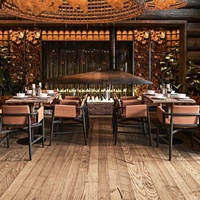 Nordisches Design Kommerzielle Gastronomie Hotel Freizeit Sessel Bankett Holz Restaurant Möbel Bistro Bar Esstisch Stühle Set