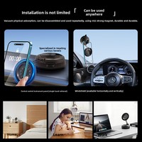 Support de téléphone portable universel pour voiture ANVE H360 2026, style horloge, poignée de porte magnétique, rotatif, pliable, portable, métal, moderne, populaire