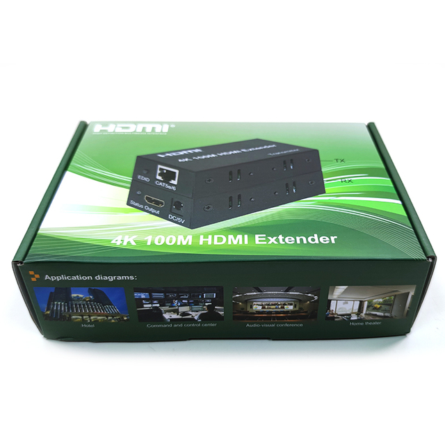 SENYE 100M 4K HDMI Extender Over Cat6 Cat5e Cable 1080P HDMI Signal Extender Transmitter and Receiver for HDTV
