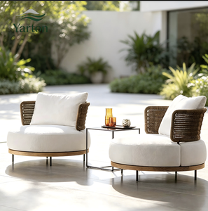 Custom High Quality Grade-A Teak Outdoor Single <b>Waterproof</b> UV-resistant Outdoor Furniture Garden <b>Sofas</b> for Villa & Hotel - Product Image 1