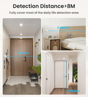 Sensor de Movimiento Inteligente PIR AVATTO ZMS16 Tuya Zigbee, Rango de Detección de 8 Metros, Ángulo Ajustable, Montaje Magnético, Compatible con Alexa y Google Home