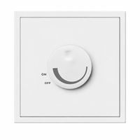 Interrupteur rotatif à intensité variable 220V blanc mural avec bouton de commande pour l'éclairage domestique et hôtelier