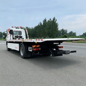FAW 8 Ton 10 Ton <b>Flatbed</b> Wrecker <b>Truck</b> 4x2 Slidebed Tow <b>Truck</b> with Winch and Wheel Lift - Product Image 5