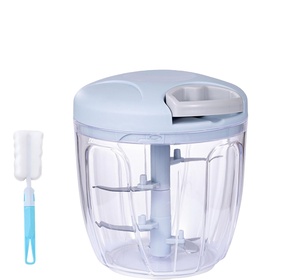 Triturador de Carne y Ajo Multifuncional de Plástico para el Hogar, Picador de Verduras, Prensa Manual, Gadget de Cocina Ecológico - Product Image 1