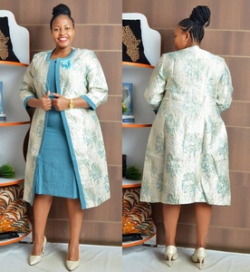 Wholesale Quality Turkey Women Clothing Two Pieces Plus Size Brocade Women Church Suits African Women Dress Maxi - Product Image 1