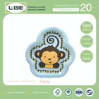 Assiettes en papier jetables Lanweier 2026, motif singe mignon de 10 pouces, personnalisables pour fêtes sur le thème des animaux