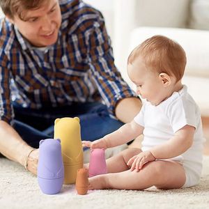 Jouet d'éveil éducatif en silicone sans BPA pour bébé, idéal pour le bain, avec poupées gigognes, pour les 1-3 et 2-4 ans, vente en gros - Product Image 3