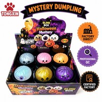 Squishy Halloween en forme de boulette, boîte mystère, jouet anti-stress à rebond lent, avec paillettes, vente en gros TONGXIN