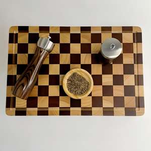 Manuel réglable 5/6/8/9. Ensemble de <span class=keywords><strong>moulin</strong></span> à <span class=keywords><strong>poivre</strong></span> et sel en bois de frêne noir de 5/11 pouces pour le broyage d'herbes - Product Image 3