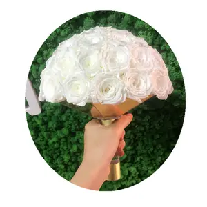 Роскошное Свадебное акриловое крепление с вечными цветами, сохраненные розы, наилучшие пожелания для украшения, Свадебный букет невесты