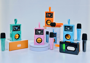 Altavoz de Karaoke portátil K3M de bajo precio, Subwoofer, luz RGB, inalámbrico, Bluetooth, transparente, altavoz Mecha con micrófono - Product Image 6