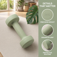 Haltères en silicone antidérapants texturés écologiques pour femmes, idéaux pour l'entraînement à domicile, le Pilates et le studio, pour débutantes