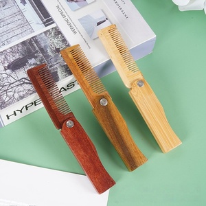 Peines de Madera de Sándalo Natural Antiestáticos, Peine Plegable Pequeño de Bolsillo para <span class=keywords><strong>Barba</strong></span> y Bigote para Hombres - Product Image 3