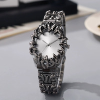 Montre à quartz Y2K rétro gothique avec cadran interchangeable, montre-bracelet tendance pour homme, montres de forme spéciale et de pointe