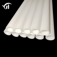 Tubes et tiges creuses moulées en PTFE 100 % vierge de fabrication chinoise, résistance chimique pour l'usinage CNC, tailles personnalisées disponibles